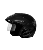 Buy Vega open face Helmet - Cruiser With Peak Arrows (Dull Black Base With Silver Graphics) on 0 % discount
