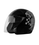 Buy Vega open face Helmet - Eclipse Sports (Black Base With Silver Graphics) on 30.00 % discount