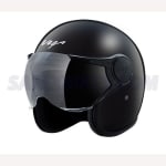 Buy OPEN FACE HELMET JET W/VISOR BLACK HELMET VEGA on 0 % discount