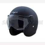 Buy OPEN FACE HELMET JET W/VISOR DULL BLACK HELMET VEGA on 30.00 % discount