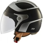 Buy STEELBIRD-OPEN FACE HELMET SB-29 TWO TONE MATTE BLACK WITH SILVER (60 CM) on 32.00 % discount