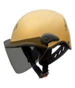 Buy Saviour i-Ride - Open Face Novelty Helmets - Gold Matt with Tinted Visor [Large - 580mm] on 0 % discount