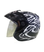 Buy THH - Open Face Helmet - FH-375 Black/Silver [Standard:57-59cms] on 20.00 % discount