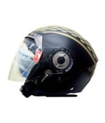 Buy THH - Open Face Helmet - Balck and Gold [Standard : 57 - 59 cms] on 0 % discount