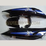 Buy TAIL PANEL / REAR SEAT COWL SET IN BLACK COLOR WITH BLUE STICKERS FOR GLAMOUR (SET OF 4) ZADON on 0.00 % discount