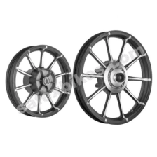 Buy ALLOY WHEEL SET FOR AVENGER BLACK 10SPOKES HARLEY KINGWAY on  % discount
