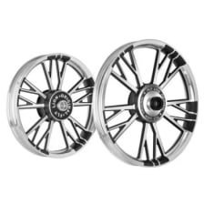 Buy ALLOY WHEEL SET FOR RE CLASSIC Y DESIGN BLACK WITH CNC KINGWAY on  % discount