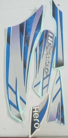 Buy COMPLETE STICKER KIT HF DELUXE (BLACK_BLUE) ZADON on  % discount