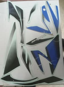 Buy COMPLETE STICKER KIT(WITHOUT MONOGRAM) FOR BLACK_BLUE COMBINATIONPULSAR 200 NS ZADON on  % discount