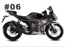 Buy CUSTOM STICKER KIT FOR YAMAHA R15 VERSION 2 BLACK N GREEN COMBINATION ZADON on  % discount