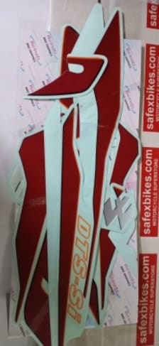 Buy COMPLETE STICKER KIT BAJAJ XCD( RED) ZADON on  % discount