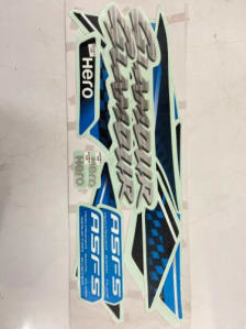 Buy COMPLETE STICKER KIT GLAMOUR T-6 (BLACK BLUE) ZADON on  % discount