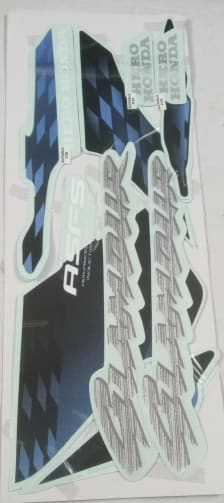 Buy COMPLETE STICKER KIT GLAMOUR TYPE 5 (BLACK_BLUE) ZADON on  % discount