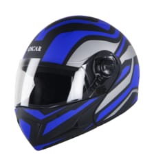 Buy FLIP OFF HELMET SB-41 OSCAR HALO MAT BLACK WITH LIGHT BLUE (600MM) STEELBIRD on  % discount