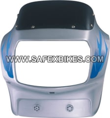 Buy FRONT FAIRING (VISOR) VICTOR OM UB WITH OET GLASS ZADON on  % discount