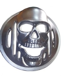 Buy HEAD LIGHT GRILL CHROME SKULL TYPE FOR ROYAL ENFIELD BULLET ZADON on  % discount