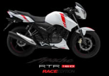 Buy ENGINE GUARD L PEARL WHITE APACHE RTR 160 RACE EDITION TVSGP on  % discount