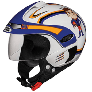 OPEN FACE HELMET MARSHALL KIDS WHITE N1 (BOYS) STUDDS- Motorcycle