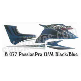 COMPLETE STICKER KIT PASSION PRO (BLACK BLUE) ZADON- Motorcycle