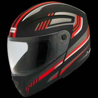 FLIP UP FULL FACE HELMET NINJA ELITE SUPER D1 DECOR MATT BLACK N2