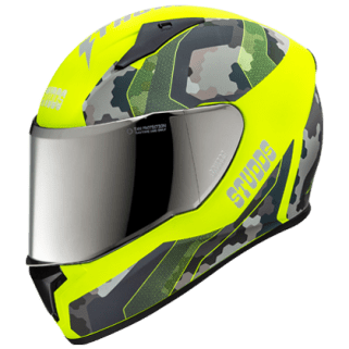 FULL FACE HELMET THUNDER D5 DECOR MATT NEON YELLOW N5 YELLOW