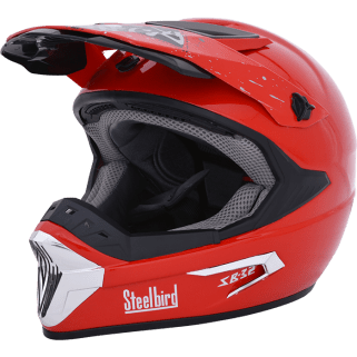 STEELBIRD FULL FACE (MOTOCROSS RED) (60 CM