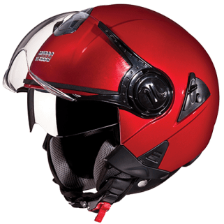 Red Cherry Vespa Helmet OPEN FACE HELMET DOWNTOWN