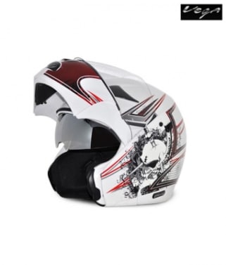 white graphic helmet