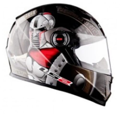 FULL FACE HELMET - FF351 CYBER WARRIOR (GREY) LS2- Motorcycle Parts For