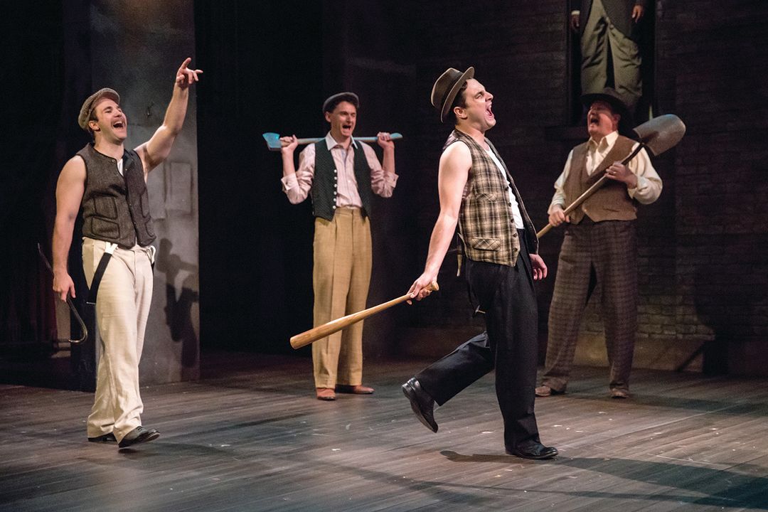 Daniel s. hines  riley mcnutt  benjamin dutcher  and james ramlet in the theater latte  da production of ragtime. photo by dan norman. oilste