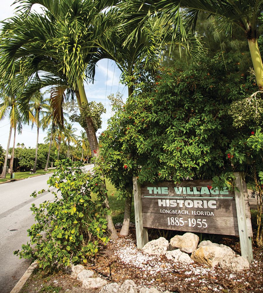 The village's historic marker on Broadway Street.