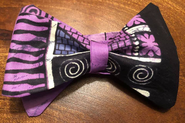 A handmade bowtie from Dapper Bowtique