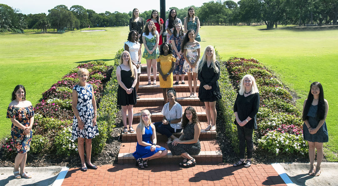 Scholarship recipients at The Oaks Club