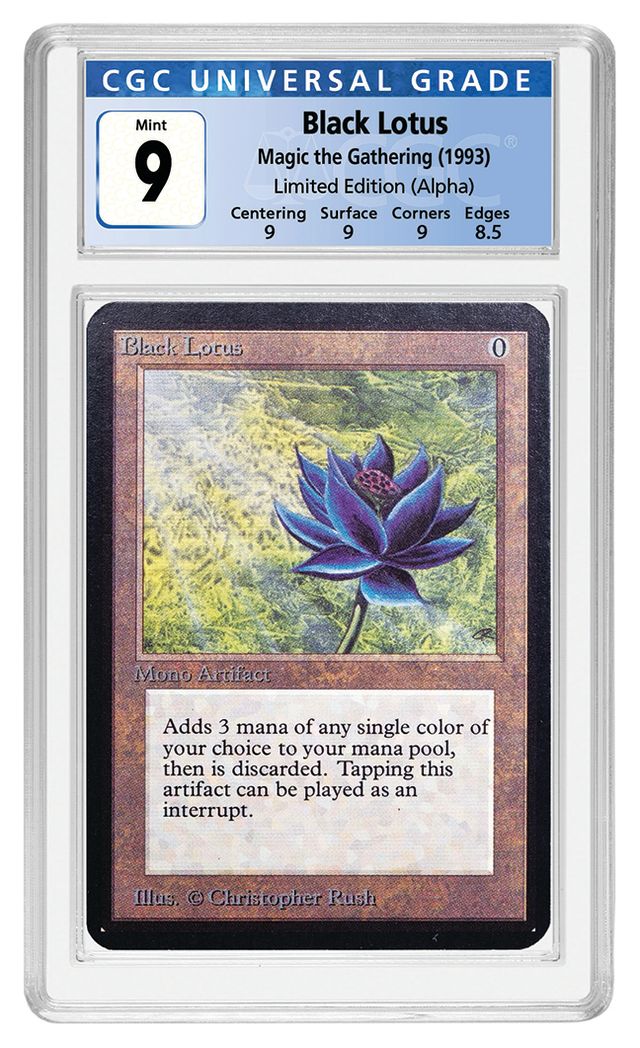 A Black Lotus card from Magic: The Gathering