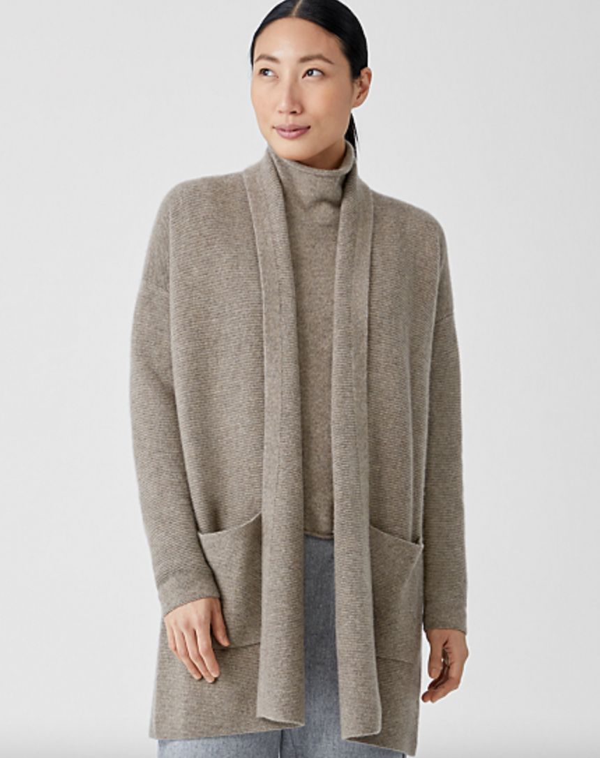 Eileen Fisher cashmere links cardigan