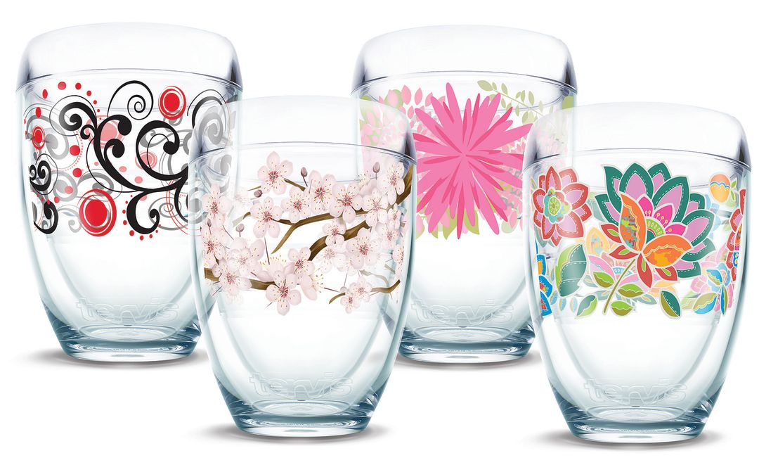 Tervis wine glass stemless  gardenparty  p0go7h