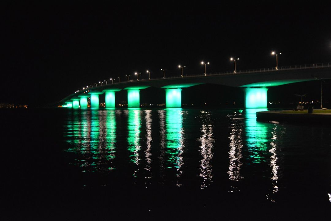 The John Ringling Causeway Bridge will light up with rainbow-colored lights for Pride Month