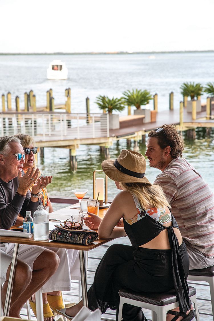 Guests enjoy waterfront dining at Shore on Longboat Key