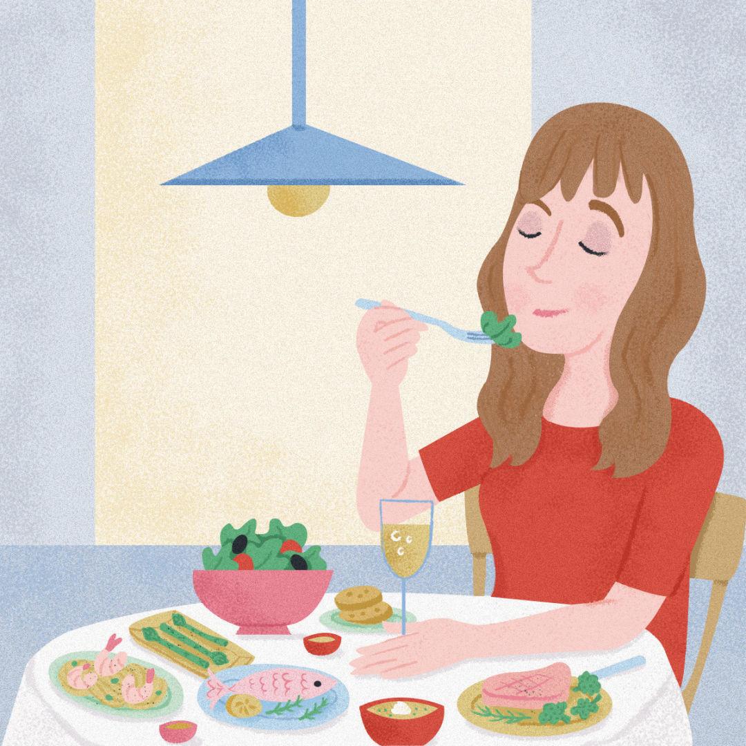 Picky eater color illustration ptigjx