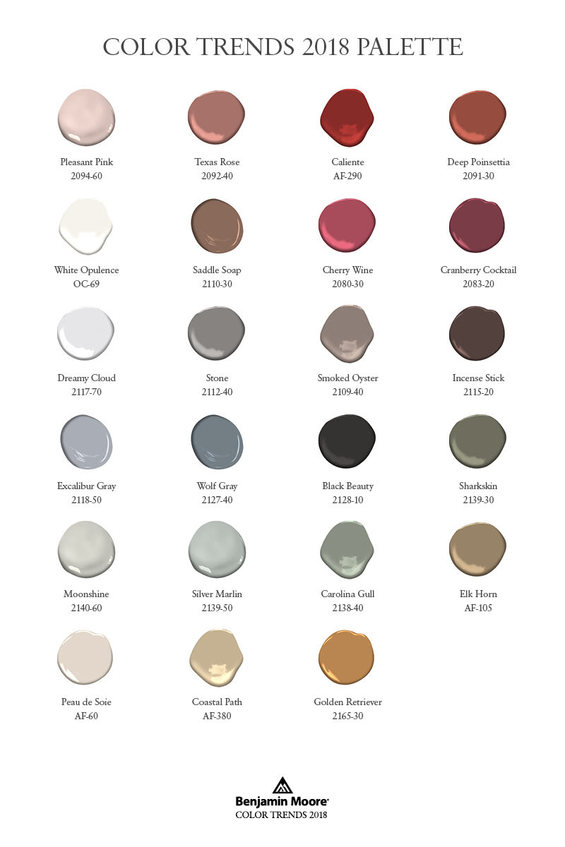 Benjamin moore 2018 color palette rh3n38