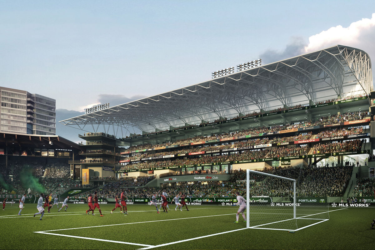 Timbers TV crew tours Providence Park, stadium