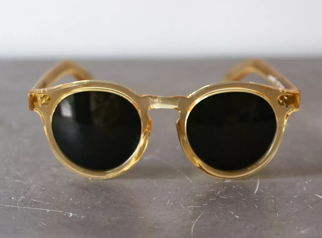 Chanel Brown Bronze Ombre Tinted Gold Crystal CC Rimless Kylie Sunglasses  at 1stDibs