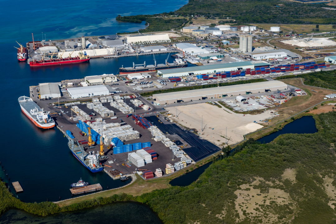 An aerial view of SeaPort Manatee