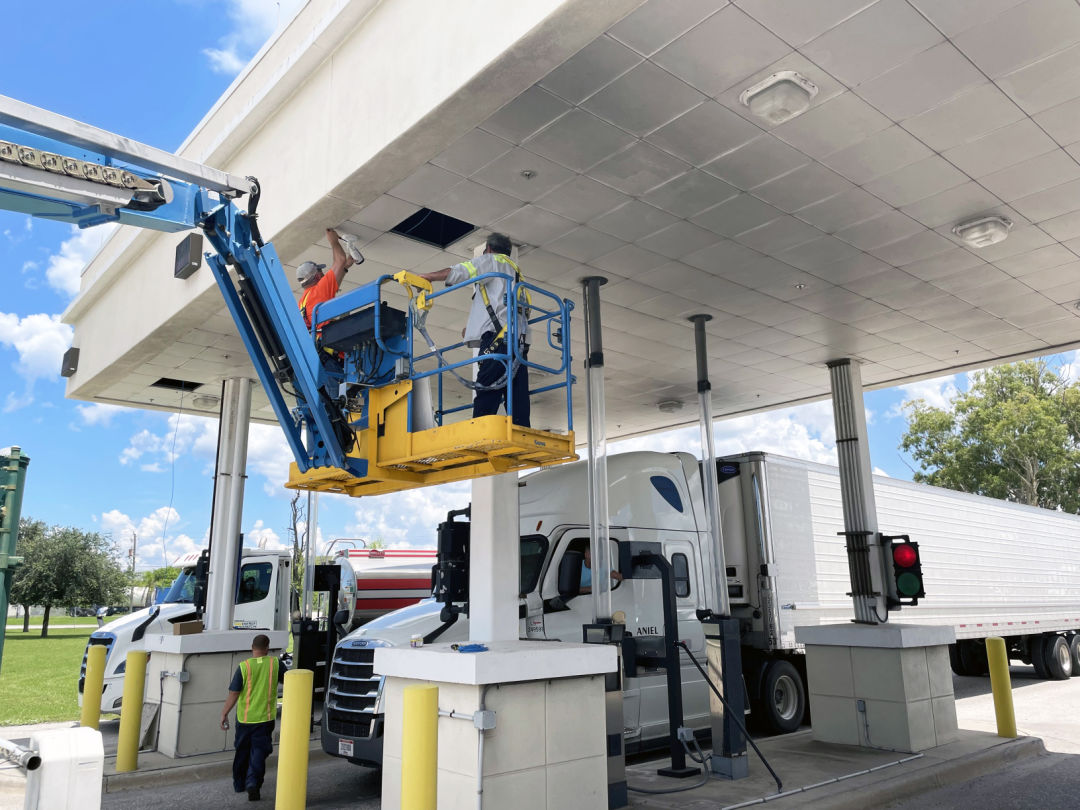 Installation of security cameras at the North Gate access control complex is among efforts proceeding at Port Manatee with a boost from federal grant funding.