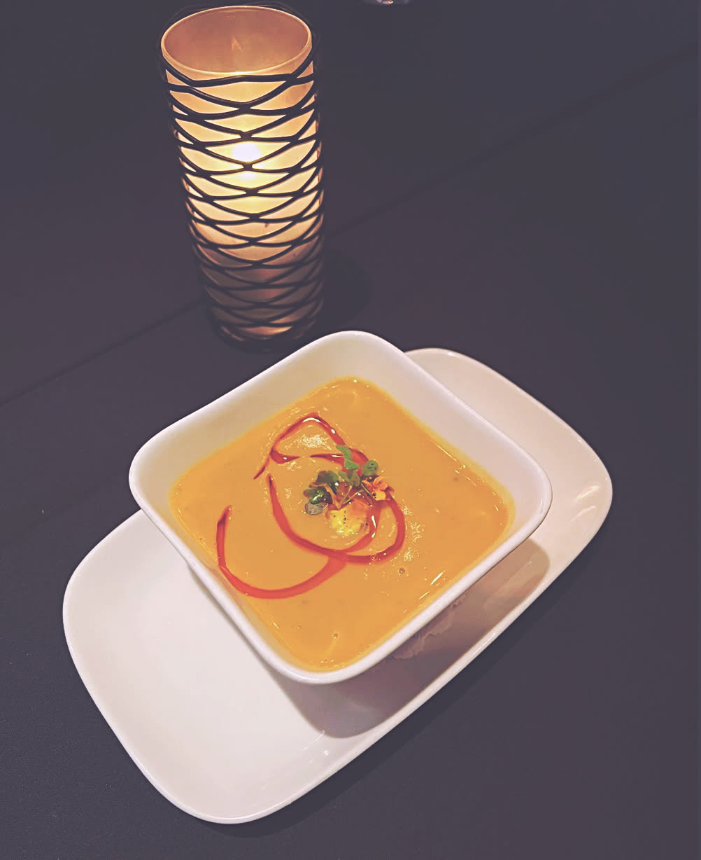 Chef Jose Luis Chavez's sweet potato ginger soup is perfect for fall