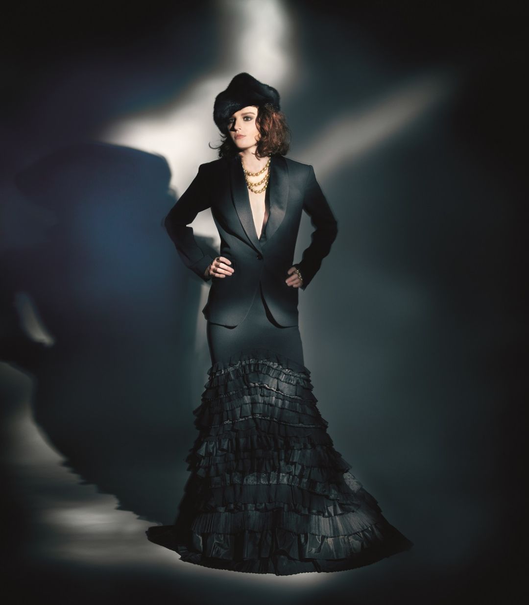 1113 black light long dress om99eu