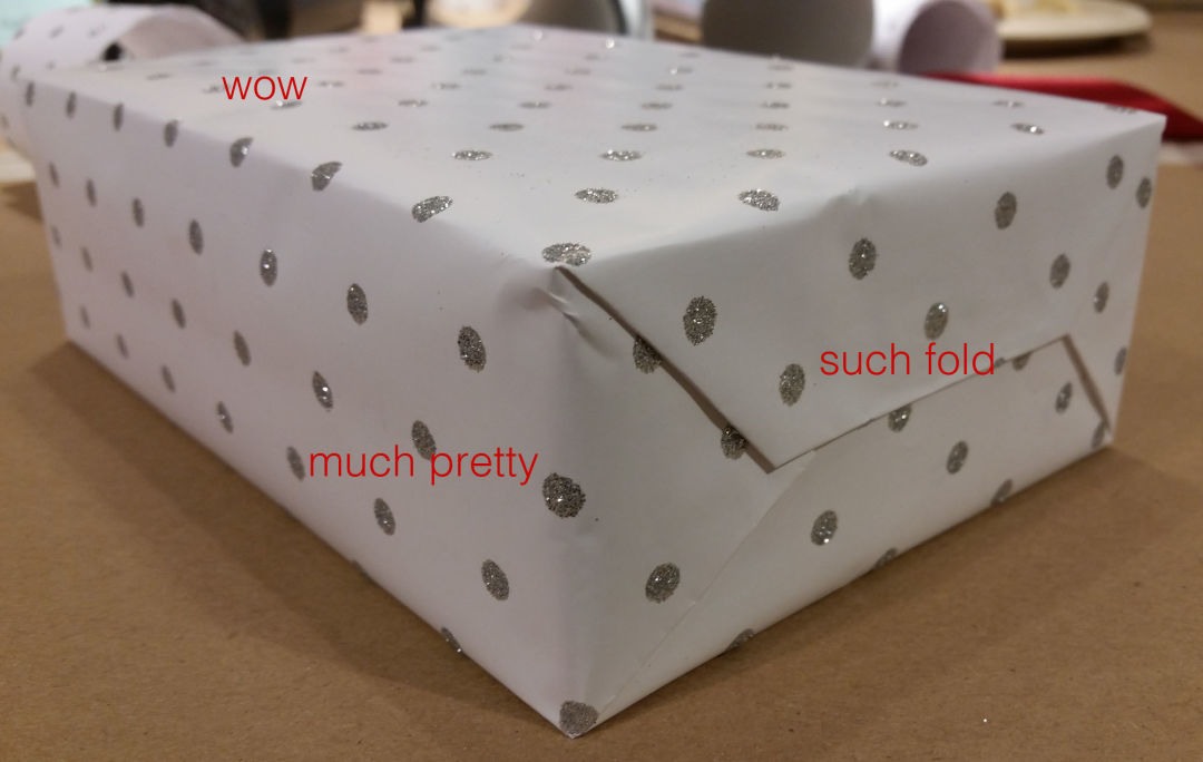 TIL gift wrapping isn't my strong suit. I even used double-sided