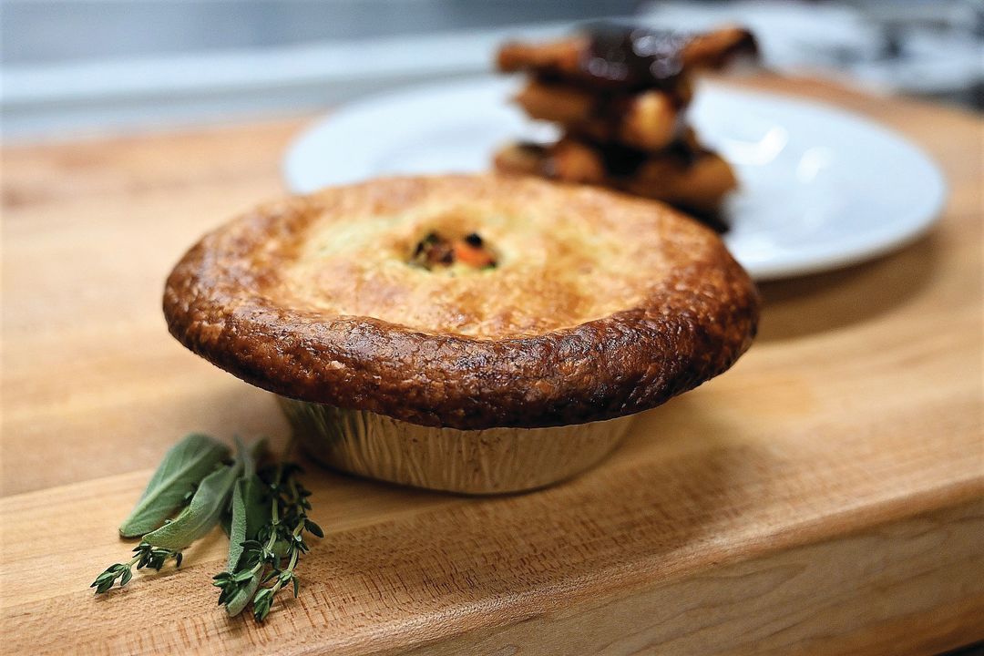 A single-serve chicken pot pie from Bootsy's Pot Pies