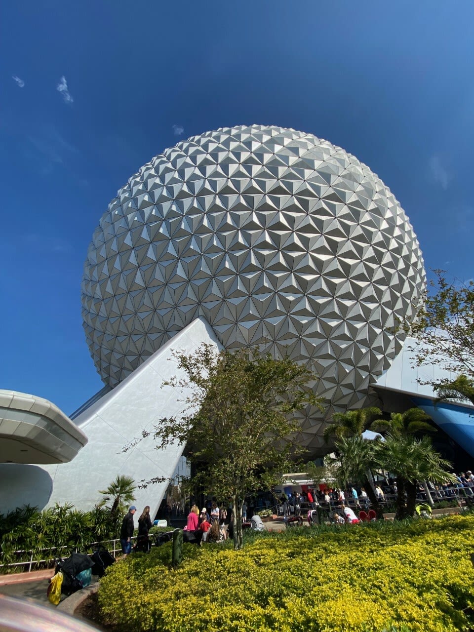 Spaceship Earth during the day.