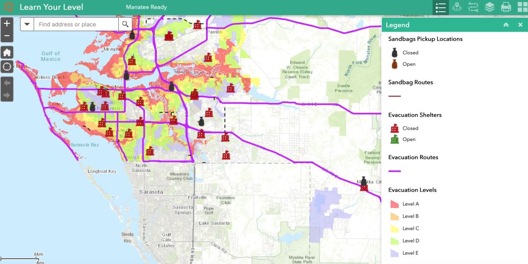 Manatee County Evacuation Zone Map